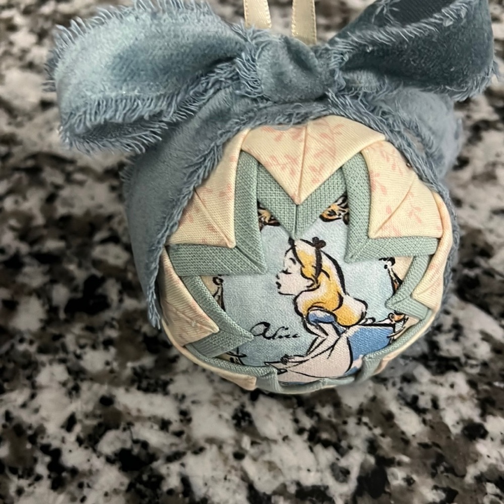 Handmade Alice inspired quilted ornament